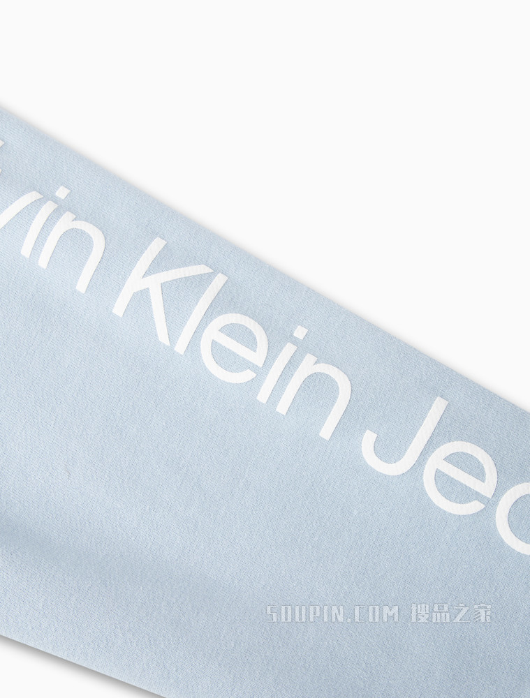 Calvin Klein 女士棉质连帽交叠LOGO短款卫衣J217738