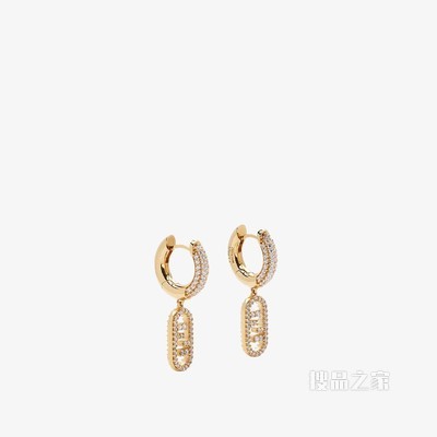 FENDI O’LOCK耳环 金色耳环