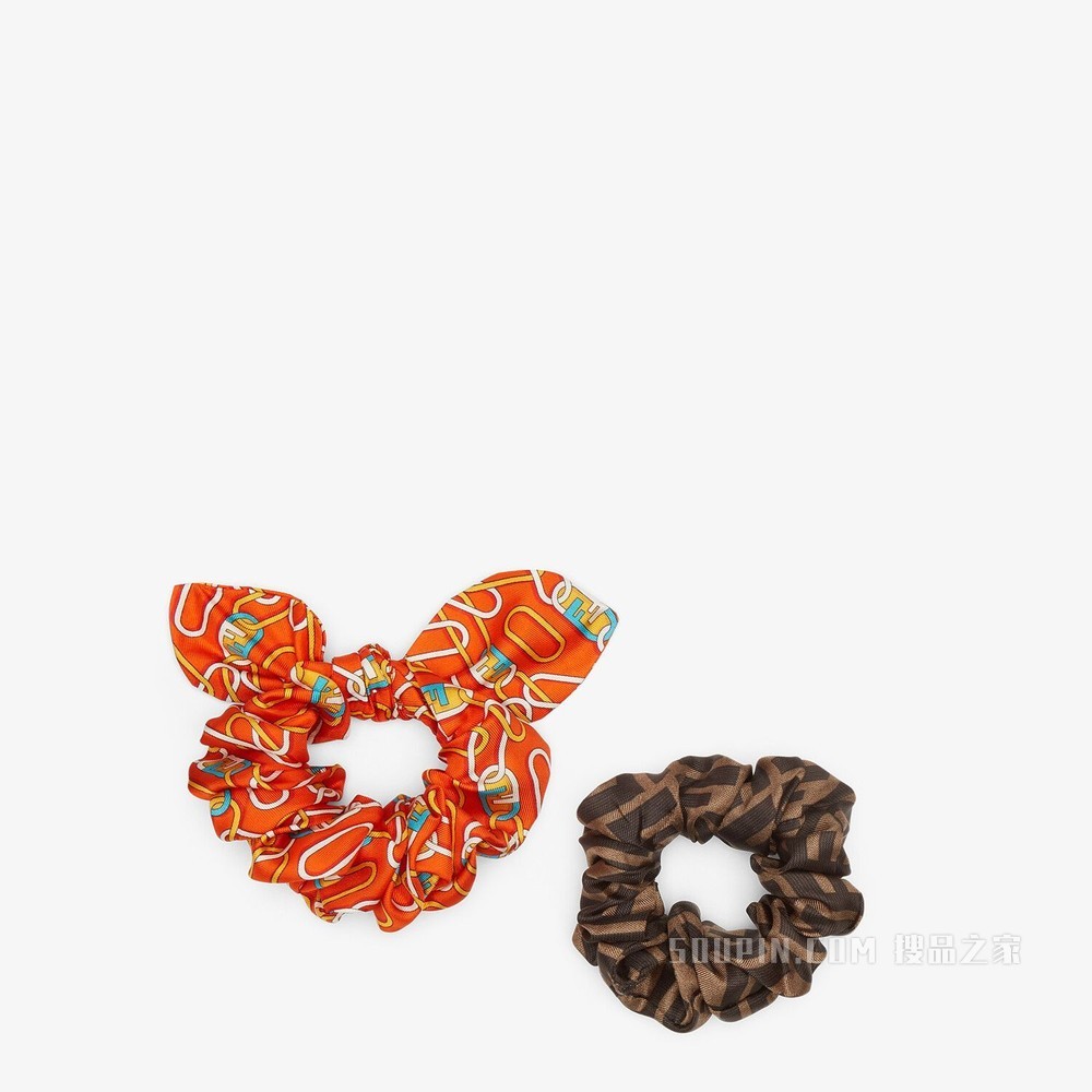 松紧发带 拼色桑蚕丝发带两件装