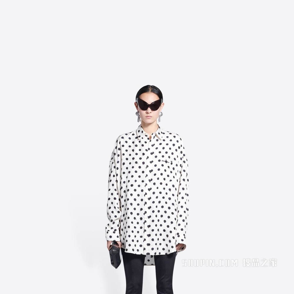 Spray Dots Cocoon 衬衫