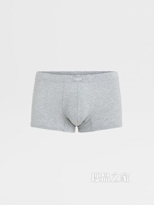 浅麻灰色弹力超细莫代尔纤维平角短裤