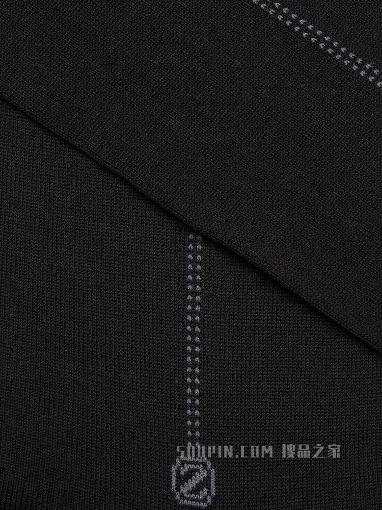 黑色 Baguette 棉质混纺面料中筒袜