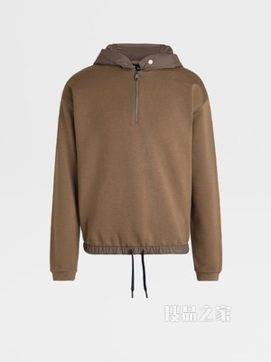 Techmerino™ 羊毛混纺面料 Spacer 全拉链连帽衫