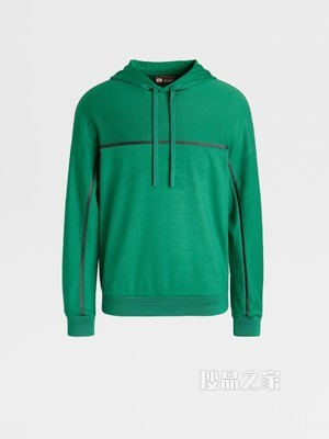 Techmerino™ 羊毛和服袖连帽运动衫