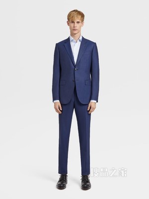 杰尼亚 XXX 系列海军蓝细条纹 Centoventimila 西装，Drop 7