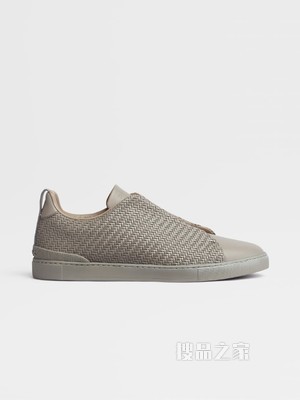 浅灰色 PELLE TESSUTA™ Triple Stitch 运动鞋