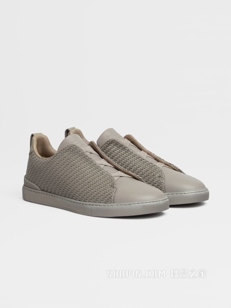 浅灰色 PELLE TESSUTA™ Triple Stitch 运动鞋