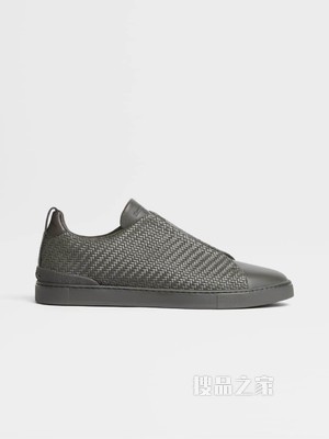 军绿色 PELLE TESSUTA™ Triple Stitch 运动鞋