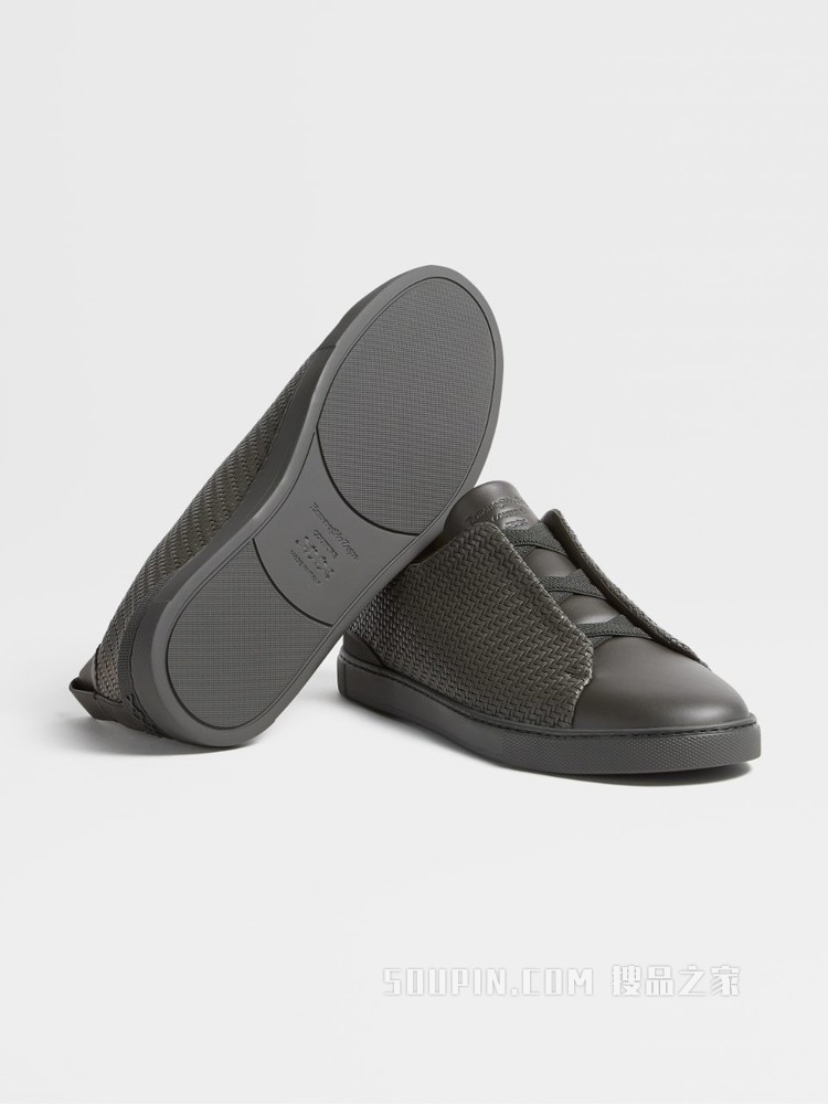 军绿色 PELLE TESSUTA™ Triple Stitch 运动鞋