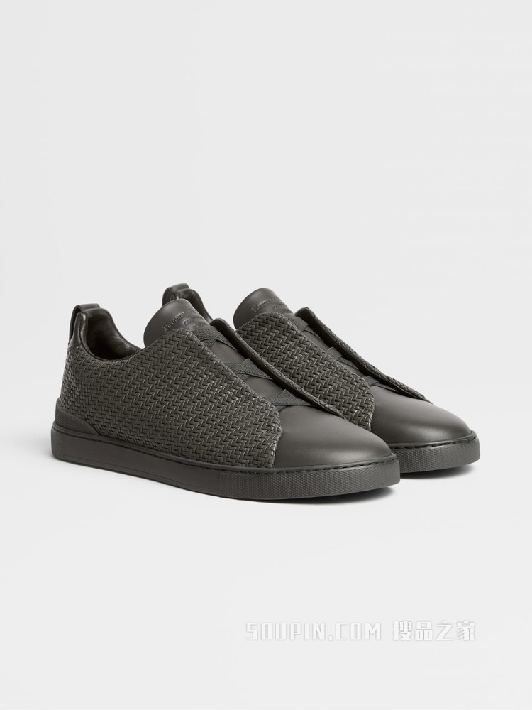 军绿色 PELLE TESSUTA™ Triple Stitch 运动鞋