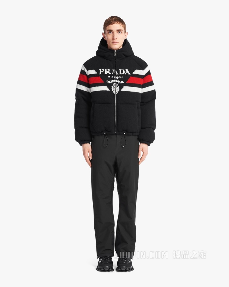 短裁羊绒羽绒外套