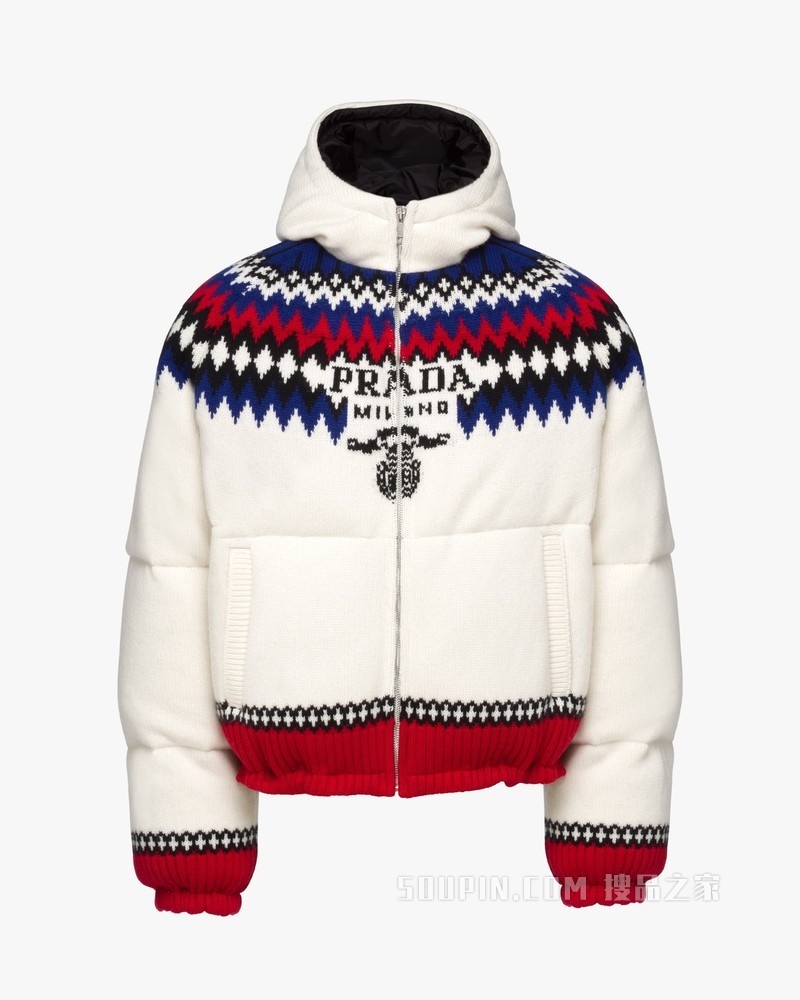 短裁羊绒羽绒外套