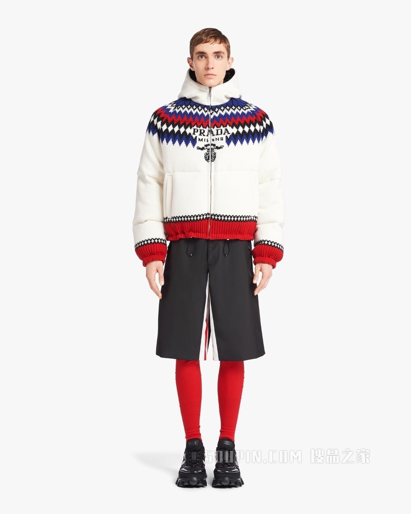 短裁羊绒羽绒外套