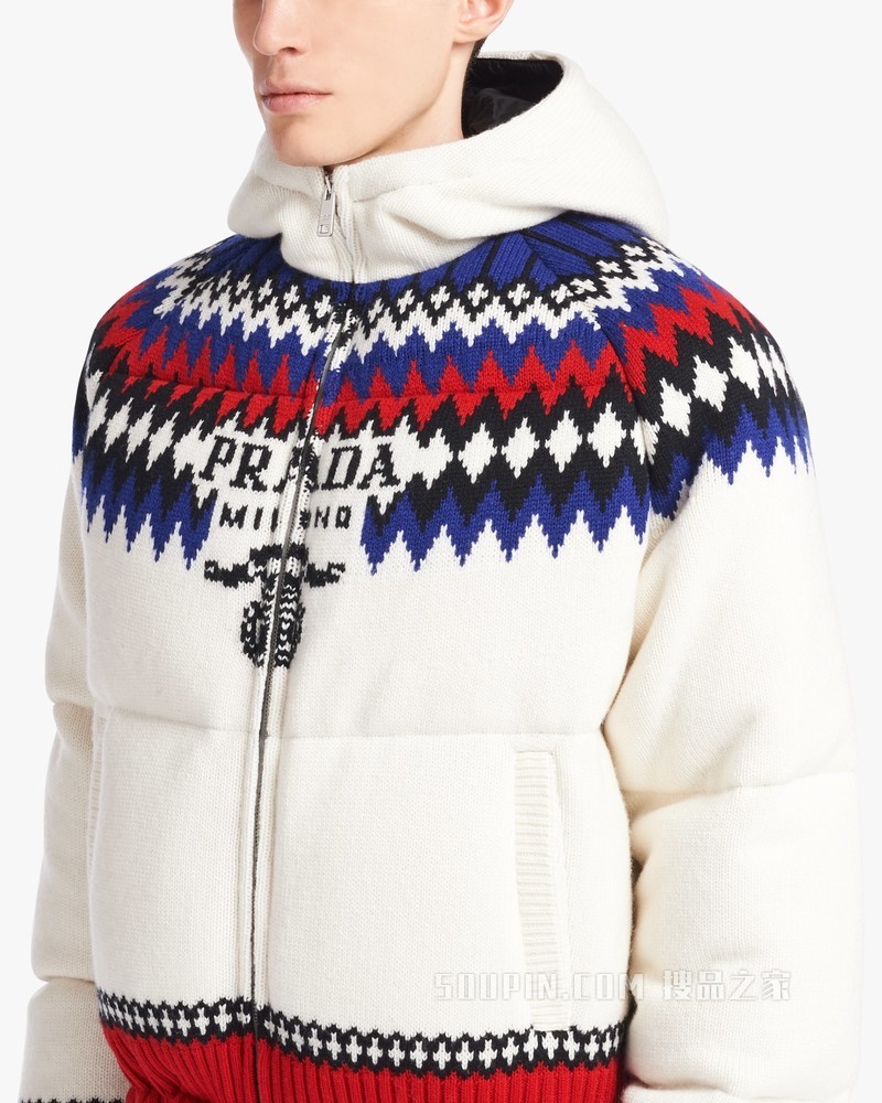 短裁羊绒羽绒外套