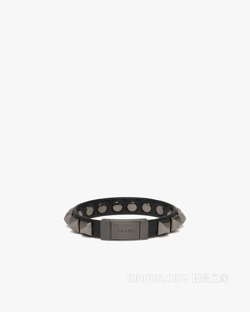 Saffiano 皮革手环
