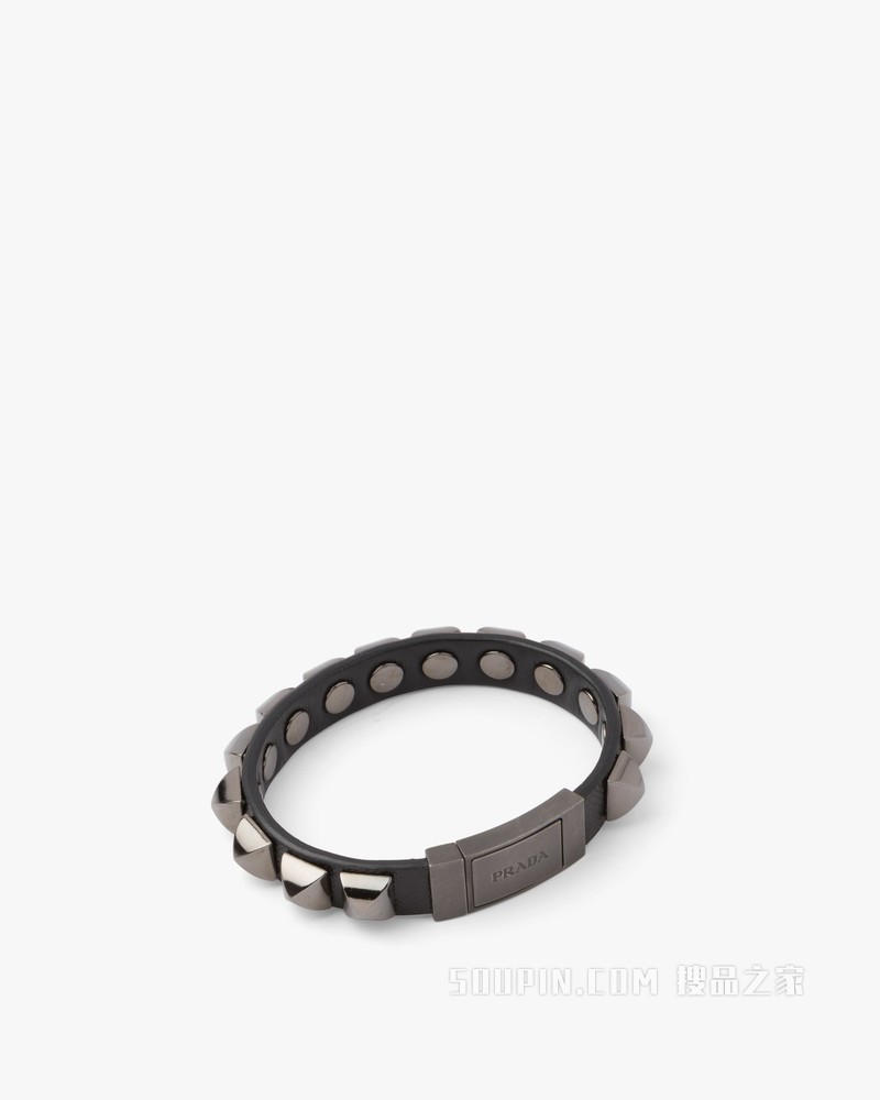 Saffiano 皮革手环