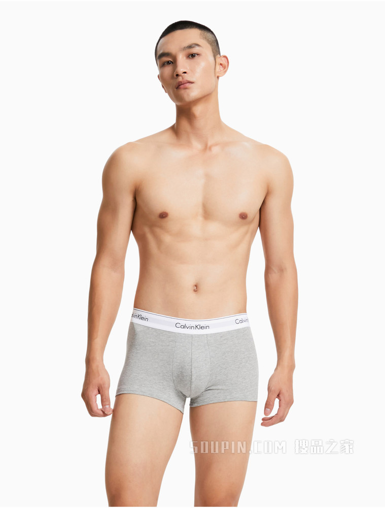 【摩登引力带】Calvin Klein 男士两条装LOGO腰边弹力贴身平角内裤NB1086