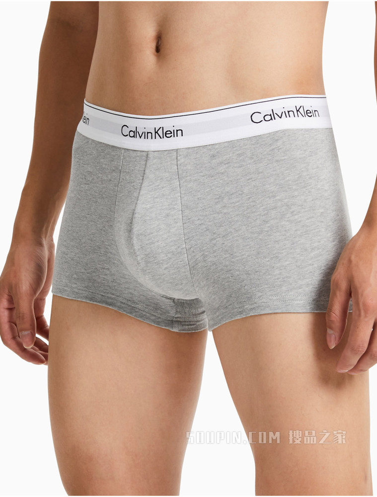 【摩登引力带】Calvin Klein 男士两条装LOGO腰边弹力贴身平角内裤NB1086