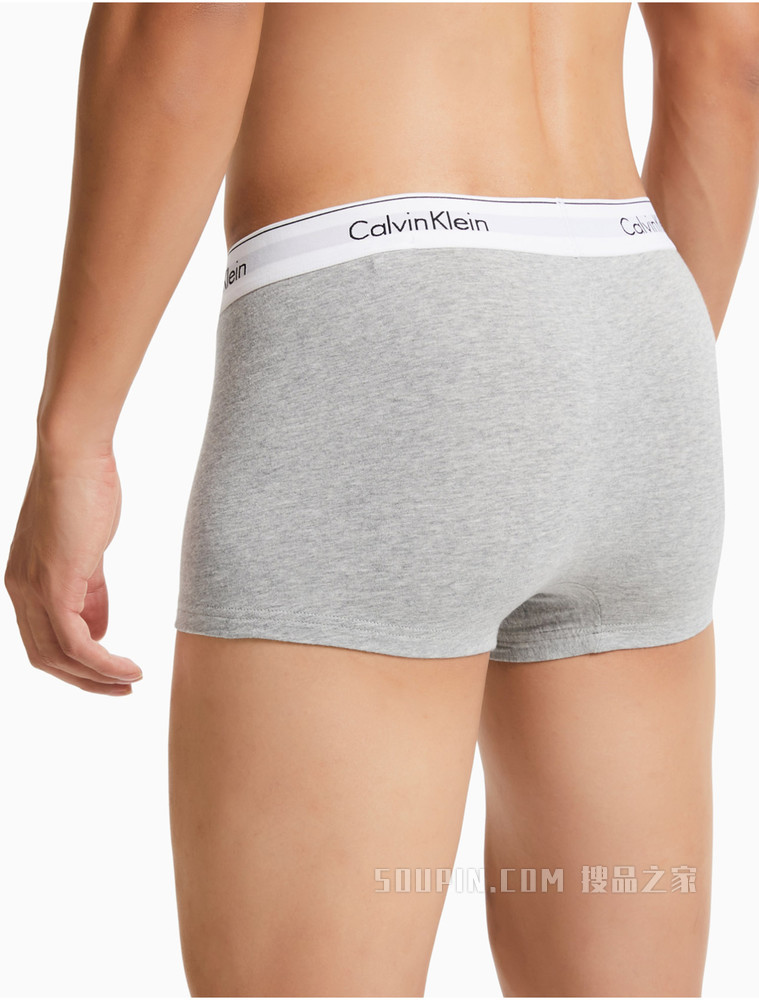 【摩登引力带】Calvin Klein 男士两条装LOGO腰边弹力贴身平角内裤NB1086