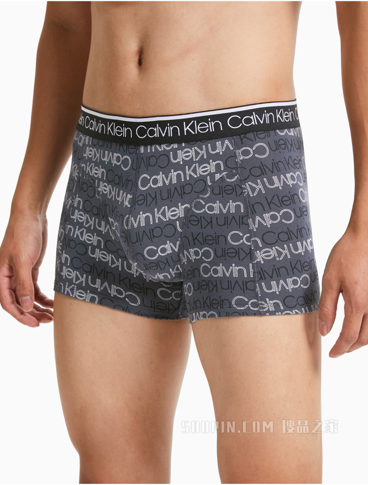 Calvin Klein 男士三条装循环LOGO腰边贴身平角内裤NP2421O
