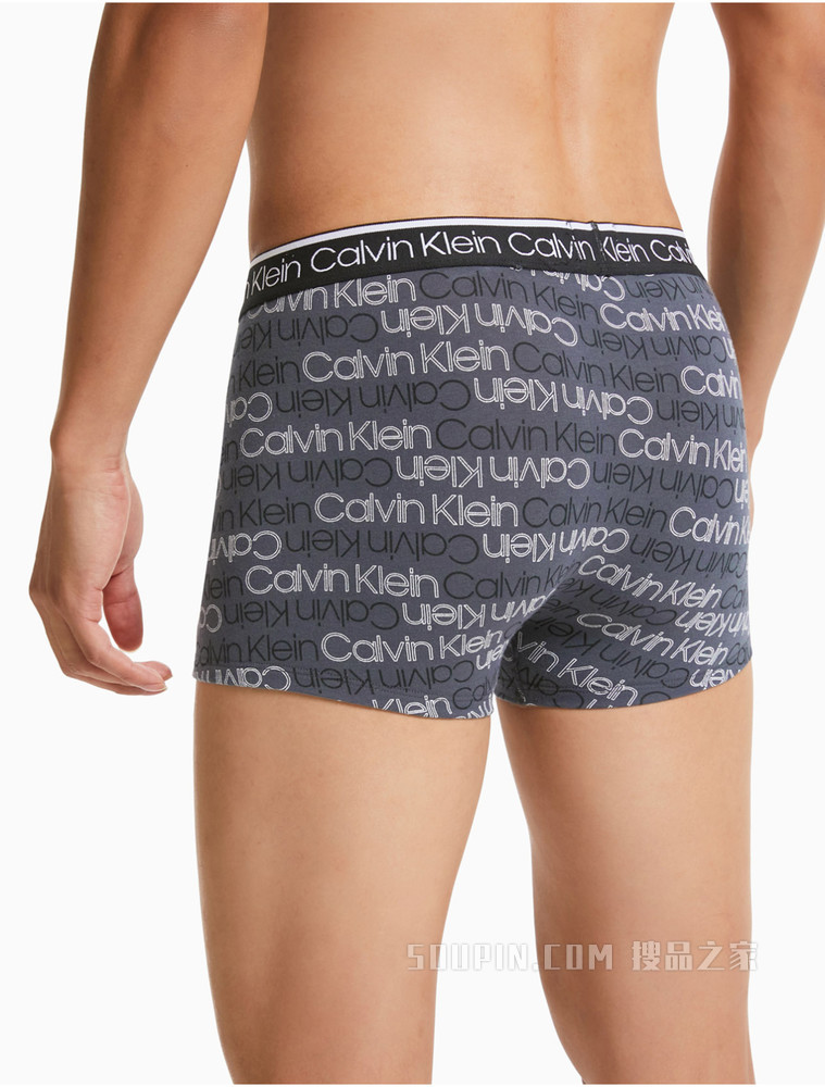 Calvin Klein 男士三条装循环LOGO腰边贴身平角内裤NP2421O