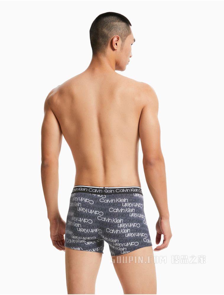 Calvin Klein 男士三条装循环LOGO腰边贴身平角内裤NP2421O