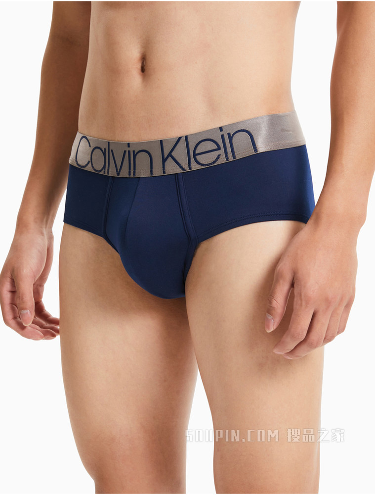 【炫光引力带】Calvin Klein 男士醒目LOGO腰边透气贴身三角内裤NB2539