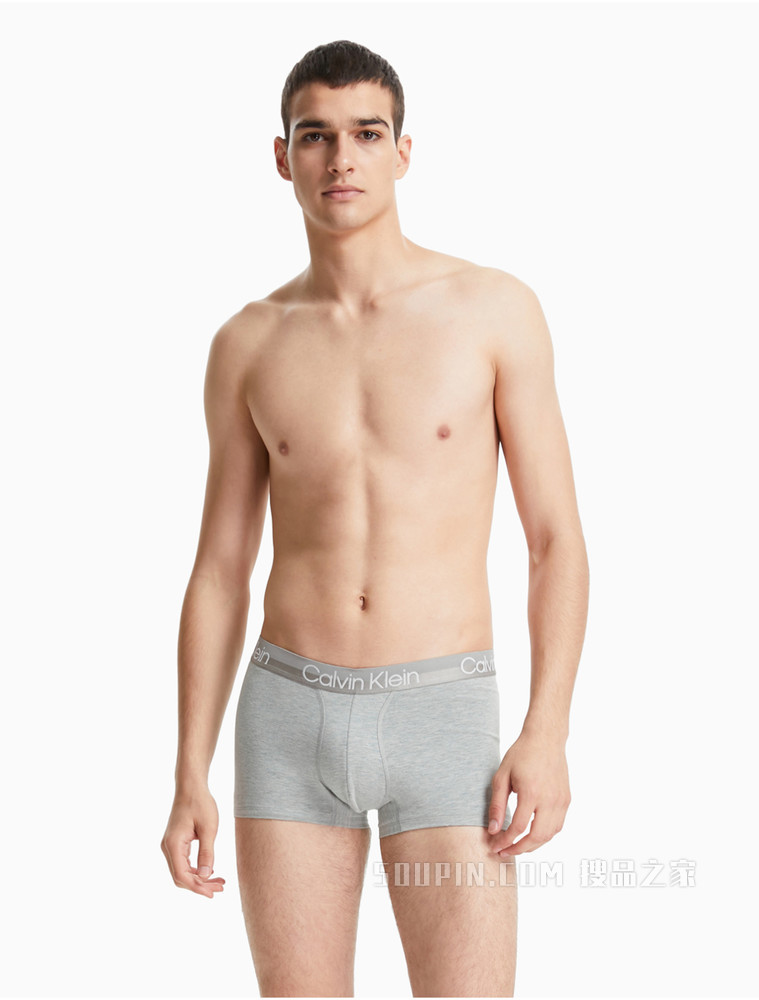 Calvin Klein 男士两条装时尚简约循环LOGO腰边透气贴身平角内裤NB2972