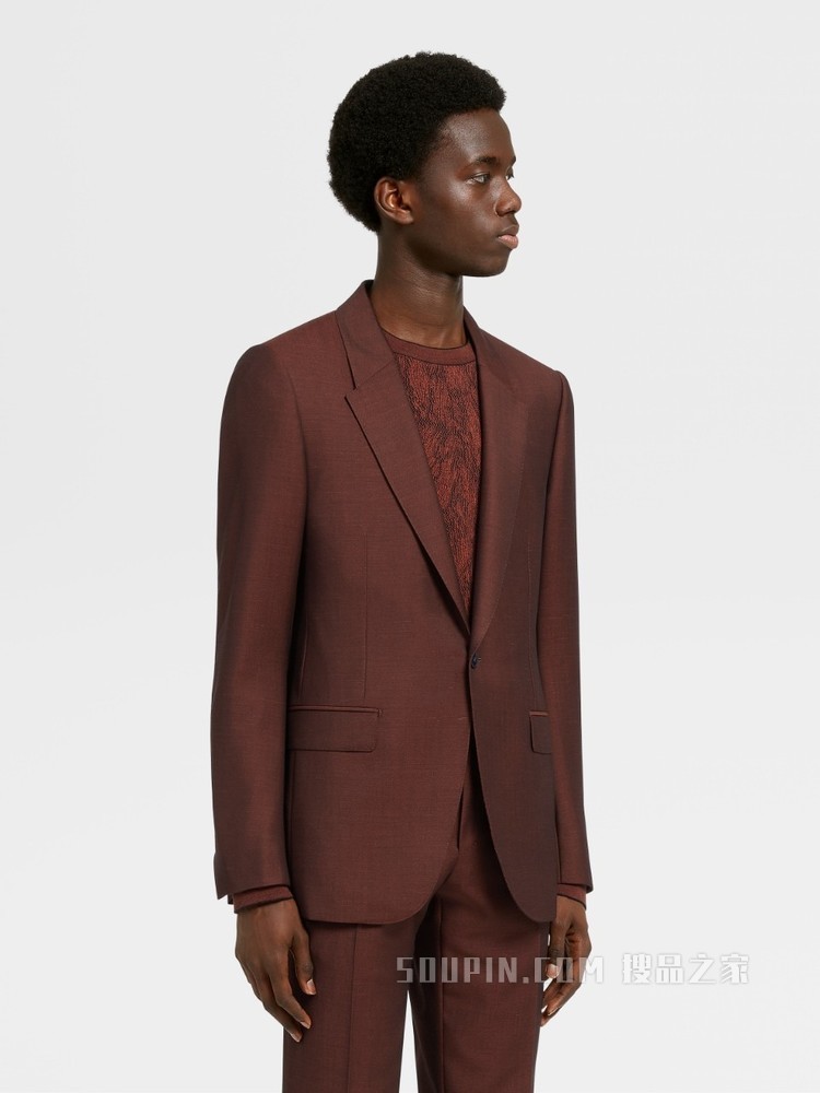 干邑色 #时尚可持续#™ Achillfarm 羊毛马海毛 City Tailoring 外套，Drop 9 版型
