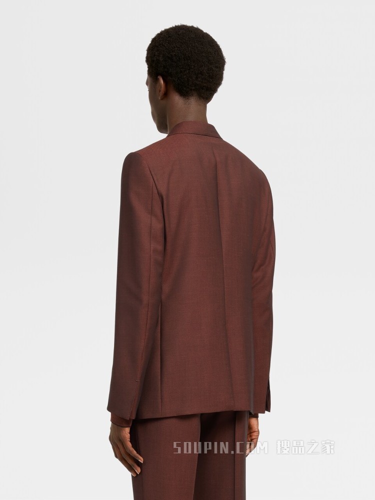 干邑色 #时尚可持续#™ Achillfarm 羊毛马海毛 City Tailoring 外套，Drop 9 版型