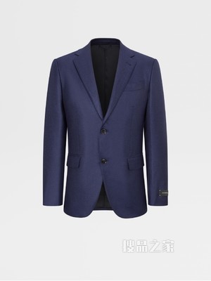 蓝色山羊绒及桑蚕丝混纺材质 Milano Easy 精裁夹克，Drop 7