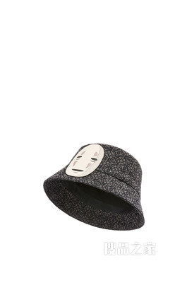 Anagram 提花和牛皮革 Kaonashi 水桶帽