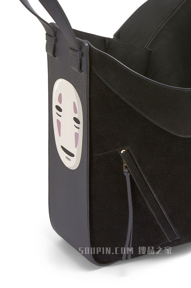 经典牛皮革和绒面革 Kaonashi Hammock Tote 手袋