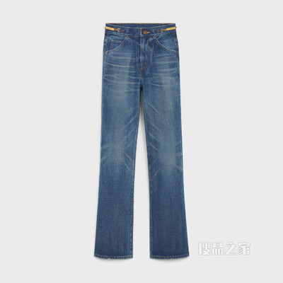 CELINE/思琳】DARK UNION水洗色低腰喇叭牛仔裤23955 2N693365M