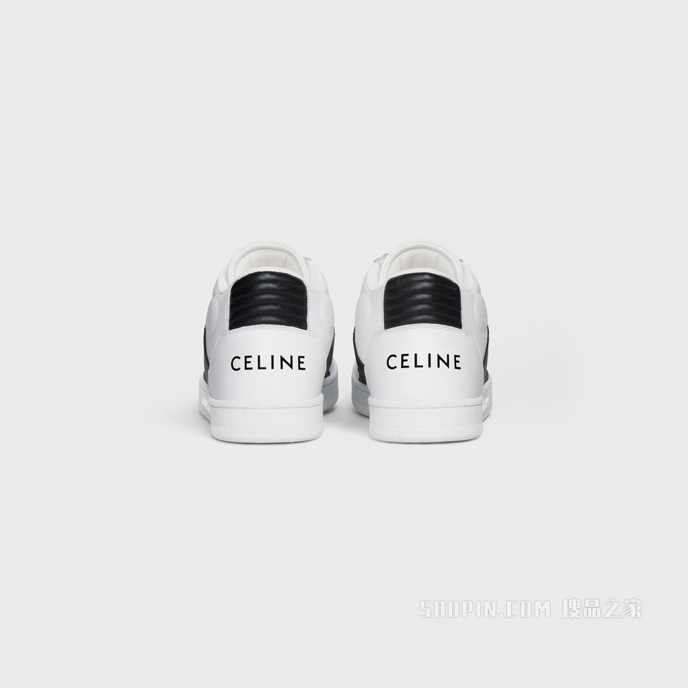 CT-02牛皮革做旧处理中帮运动鞋 荧光白/黑色-01OK