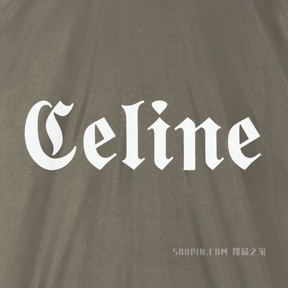 CELINE字母标志锦纶夹克 卡其色-02KK
