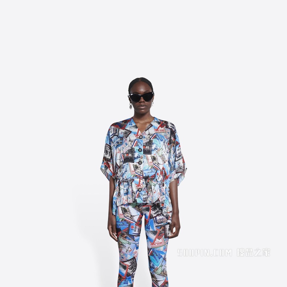 Allover Cities Oversized 女士衬衫