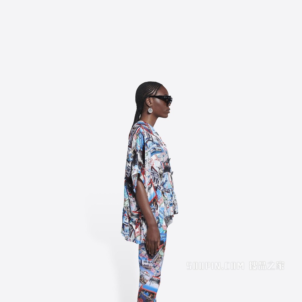 Allover Cities Oversized 女士衬衫