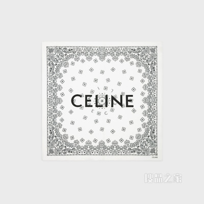 CCELINE棉质头巾 荧光白/黑色-01OB