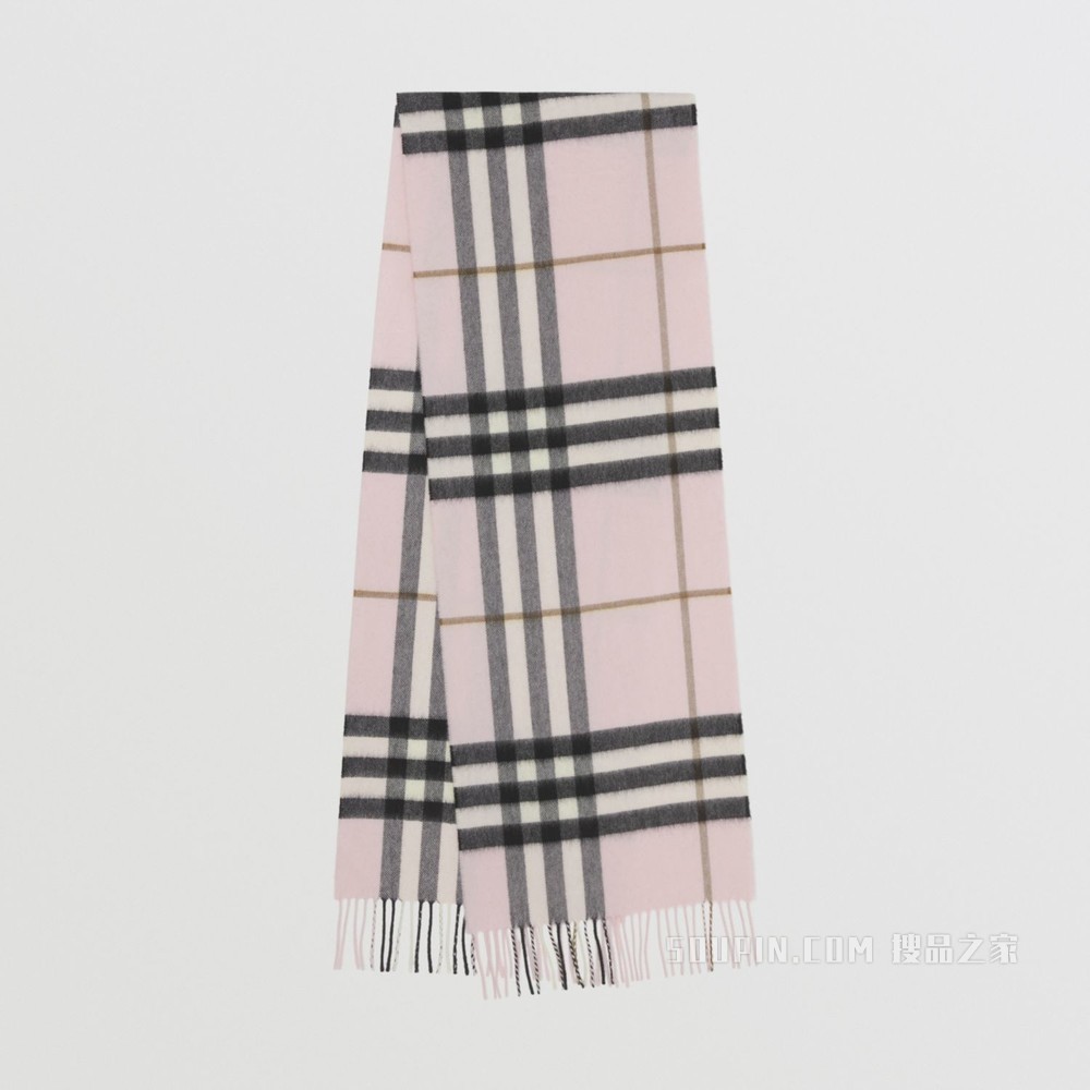 经典羊绒围巾 (浅糖果粉)