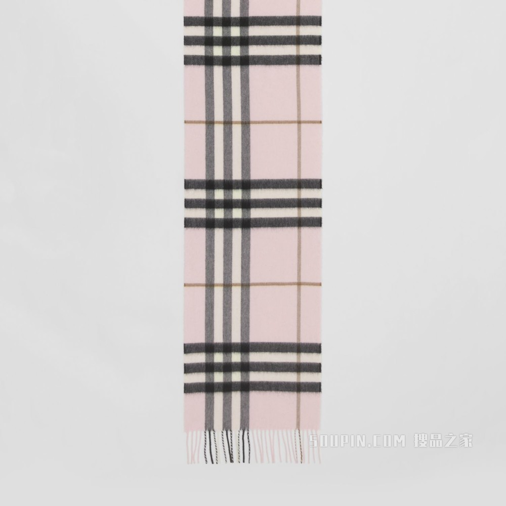 经典羊绒围巾 (浅糖果粉)