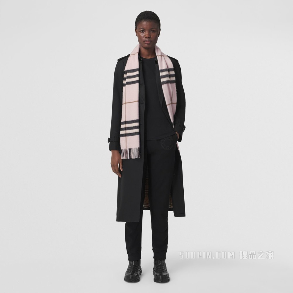 经典羊绒围巾 (浅糖果粉)