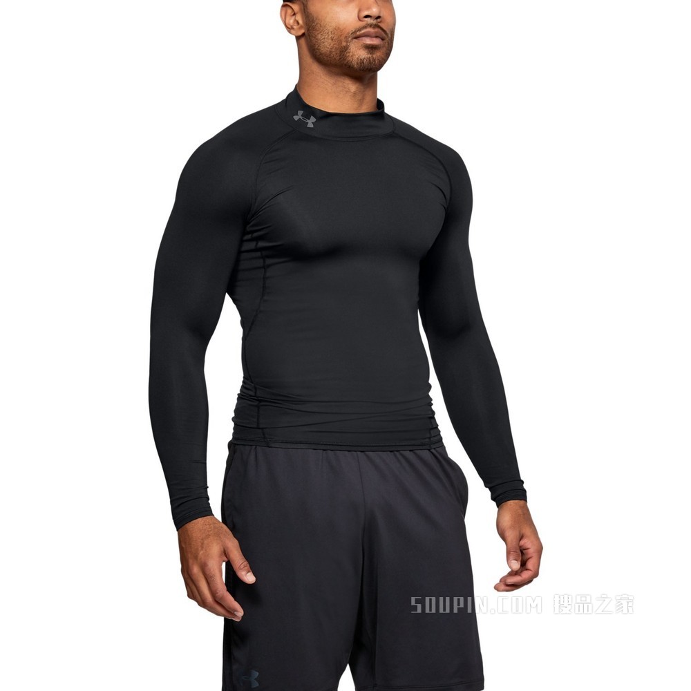 男士UA HeatGear® Armour强力伸缩型长袖高领运动衣