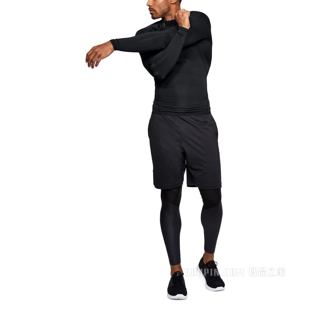 男士UA HeatGear® Armour强力伸缩型长袖高领运动衣