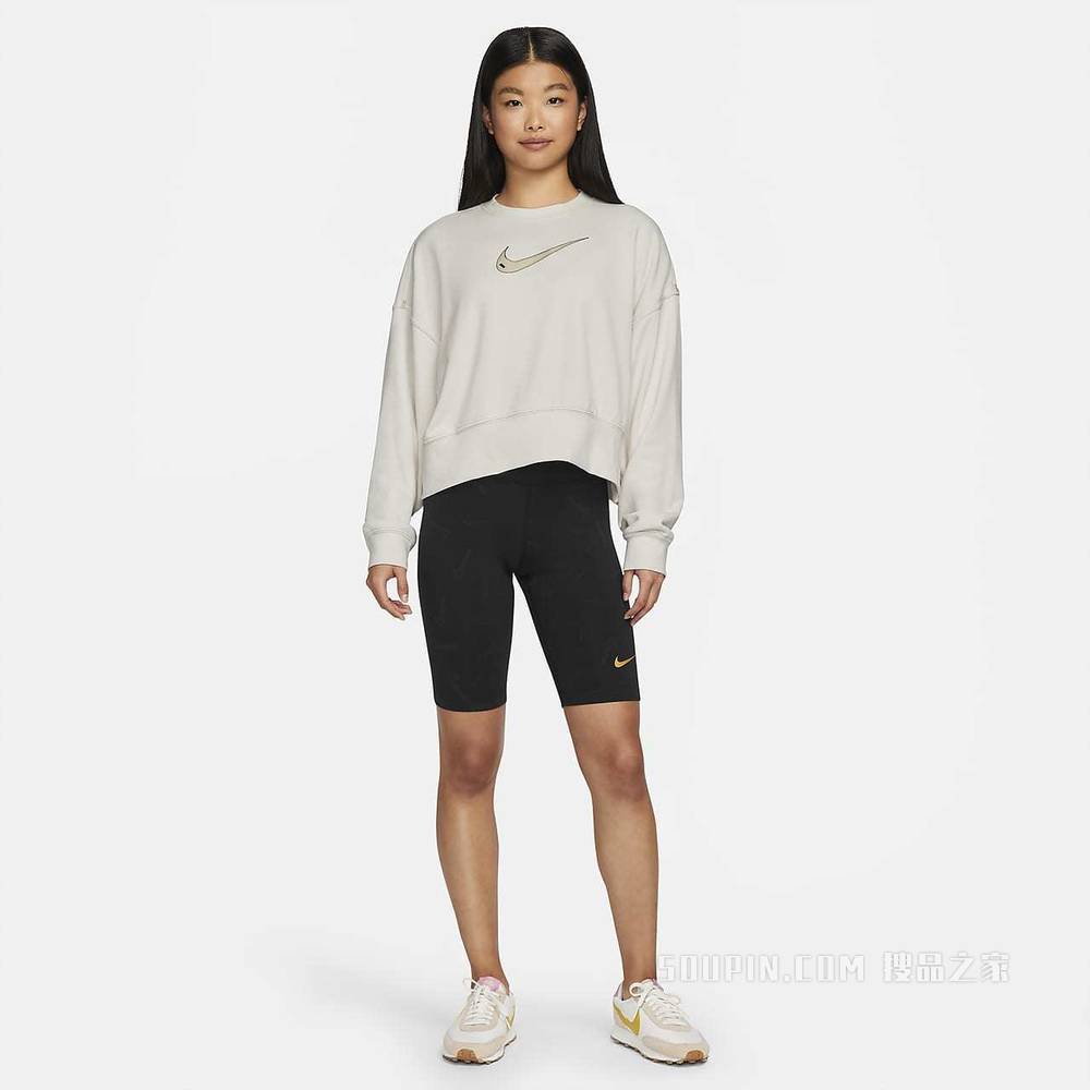 Nike Sportswear Swoosh 女子短款圆领运动衫