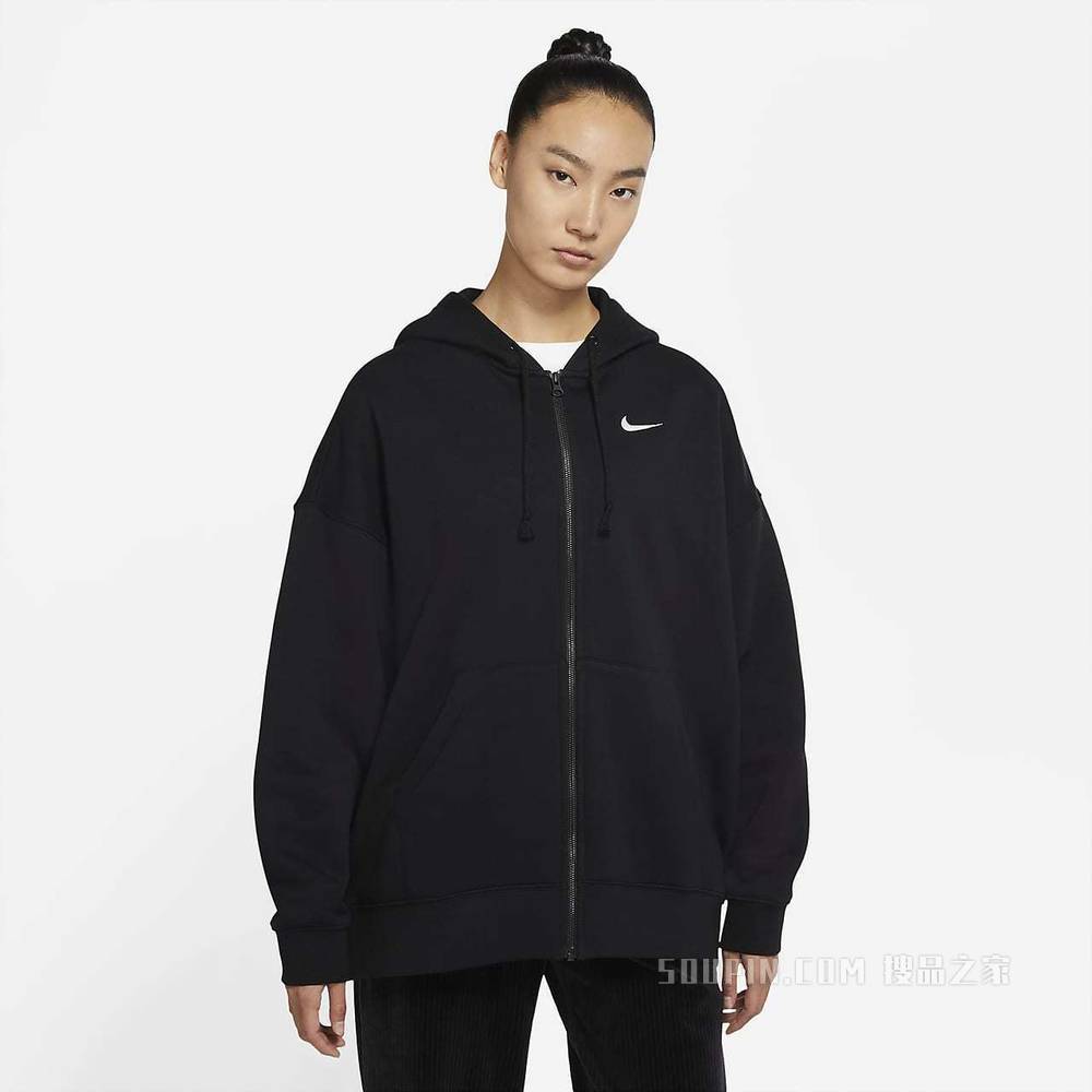 Nike Sportswear Essentials 女子全长拉链开襟起绒连帽衫