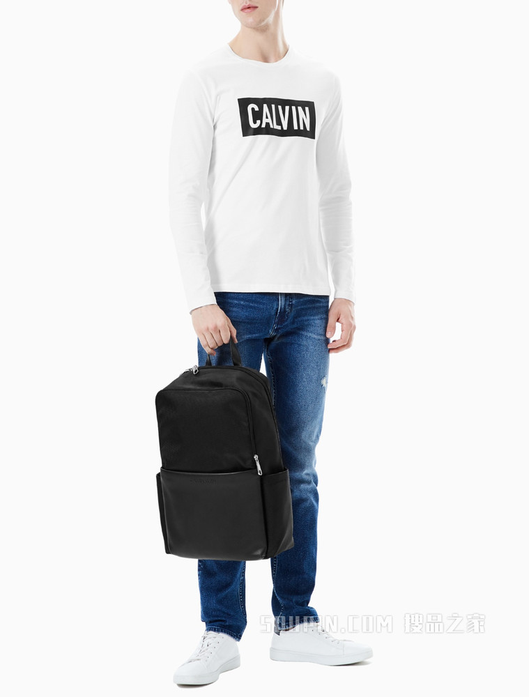 Calvin Klein 男士简约休闲潮流时尚商务旅行双肩包HH2108K4300