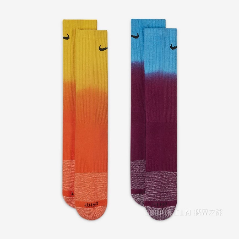 Nike Everyday Plus Cushioned Crew 运动袜（2 双）