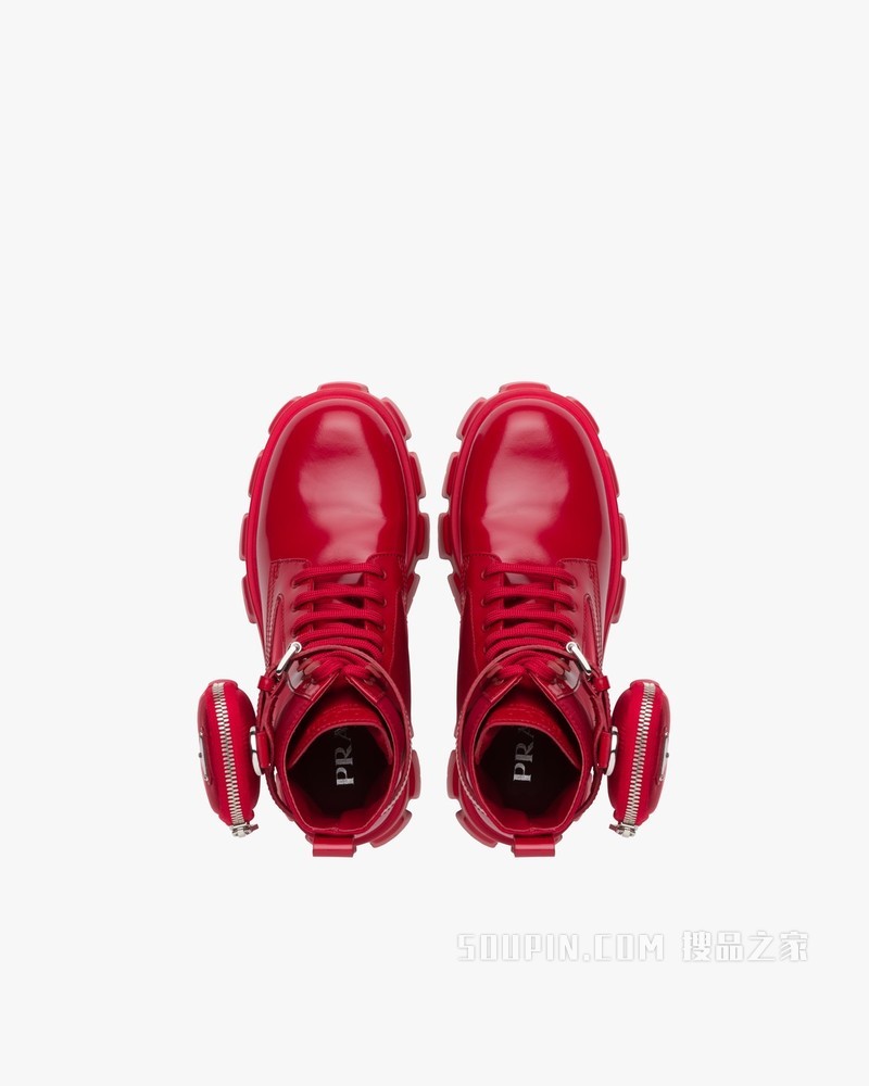 Monolith 皮革和尼龙中筒靴