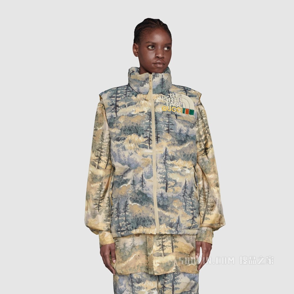 The North Face x Gucci联名系列羽绒马甲 多色